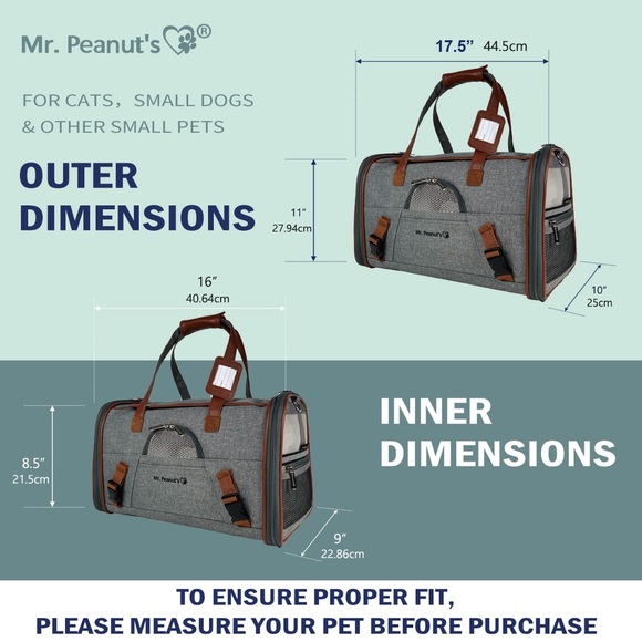 Mr. Peanut’s Gold Series Standard Size Airline Compliant Pet Carrier - Picture 9 of 9